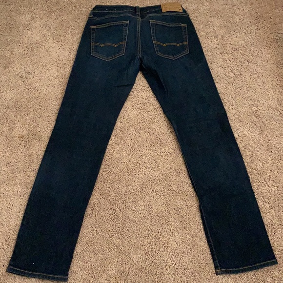 American Eagle Slim Straight Jeans [30x32] Dark Blue extreme flex - Picture 5 of 7